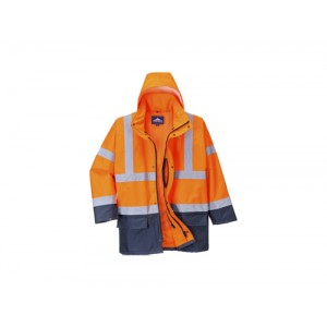 PARKA ACOLCHOADA TRIPLO USO AZUL/LARANJA S766